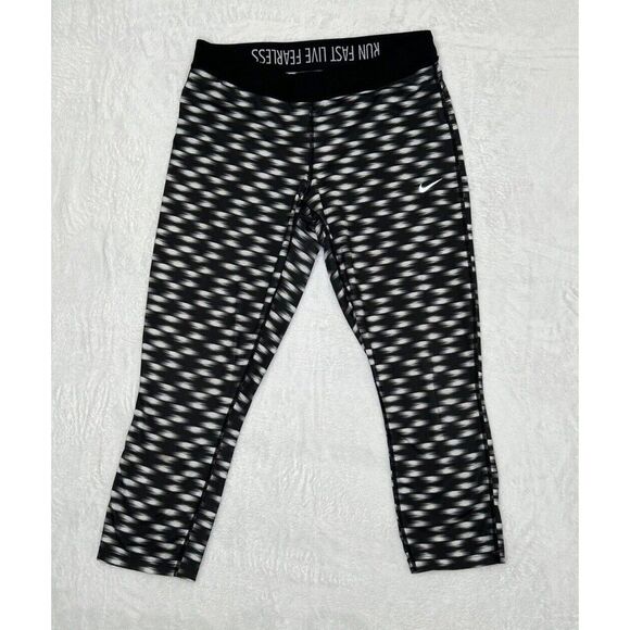 Nike Capri Pants Dri Fit Running Athletic Fitted - Picture 1 of 9